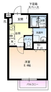 フジパレス阪急神崎川南1番館【2階】の間取り