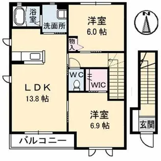 サンディスク pivo 02【2階】の間取り