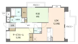 フローラルマキノ【3階】の間取り