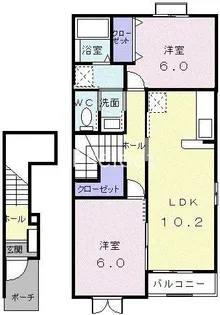 クレストヒルズ2【2階】の間取り