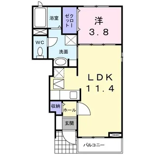 スターリング ハイツ【1階】の間取り