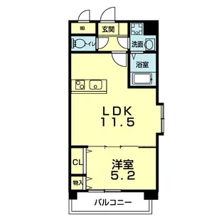 レヴール九品寺【3階】の間取り
