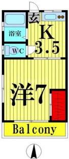 コーポ第二フクジュ【2階】の間取り