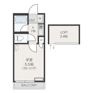ル・プティモント【2階】の間取り