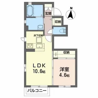 エターナル北町【1階】の間取り