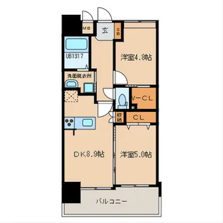リブラブライト【14階】の間取り