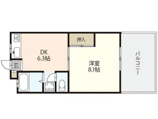 西本ビル【2階】の間取り