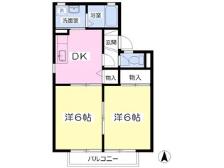 シェル駒生B棟【2階】の間取り