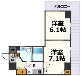 アーバンフラッツ新栄【4階】の間取り