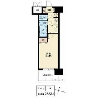スプランディッド京橋EAST【3階】の間取り