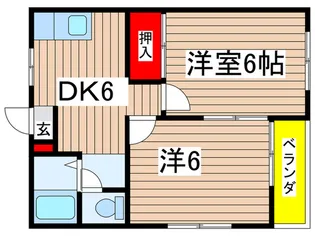コーポ椎名崎【2階】の間取り