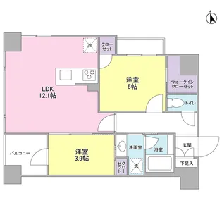 LUPINUS COURT【5階】の間取り