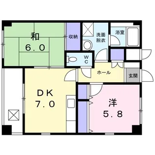 ルネ・コウノスマンション【3階】の間取り