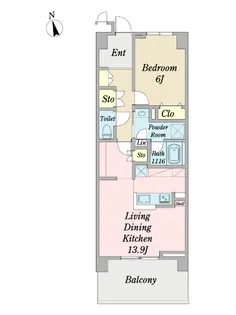 NB西新井南ウィング【5階】の間取り