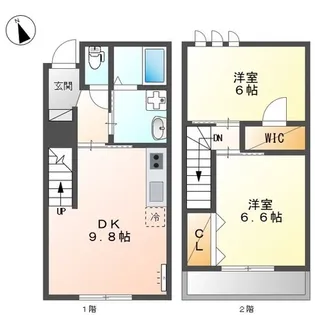 ヘリクリサム【1階】の間取り