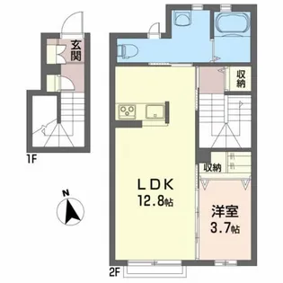 シャーメゾン・ベルデュール【2階】の間取り