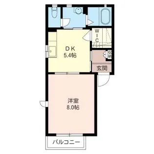 ラ・クレールB【1階】の間取り