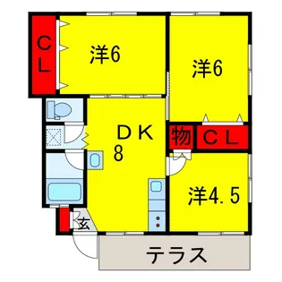 グレイスコート【1階】の間取り