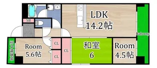メゾン・ド・グリシーヌ【3階】の間取り