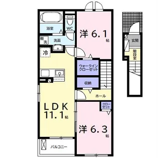 ウルルI【2階】の間取り