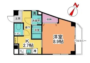 カームレスト根岸【3階】の間取り