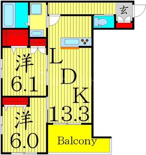 パークメゾン町屋【3階】の間取り