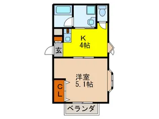 タウン千里中央【2階】の間取り