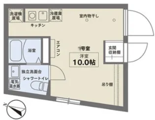 COCOFLAT笹塚II【1階】の間取り