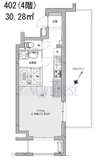 コントゥール市ヶ谷歌坂【4階】の間取り