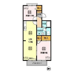 リヴェール木更津【1階】の間取り