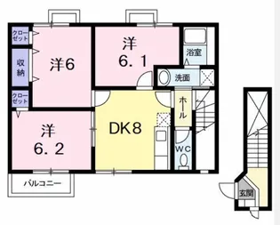 ホワイトリバー A【2階】の間取り