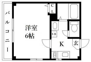 クレール赤坂【2階】の間取り