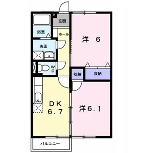エスポワール石渡II【2階】の間取り