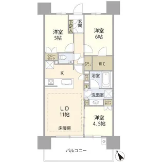 アネシア東京尾久(012503)【5階】の間取り
