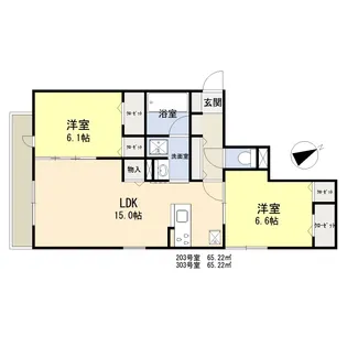 グランシャリオ【2階】の間取り