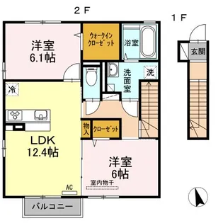 クレストハウス【2階】の間取り