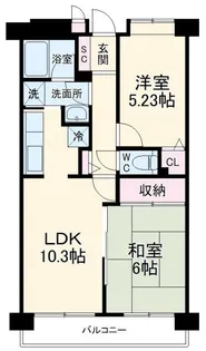 ミレニアム北浦和 B棟【3階】の間取り