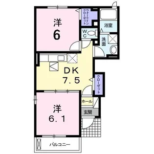 アーバンコート B【1階】の間取り