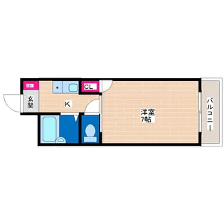 キンキ加美ハイツ【1階】の間取り