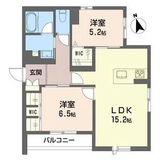 ヴィア パラディーソ【1階】の間取り