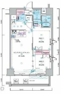 GENOVIA隅田川west skygarden【6階】の間取り