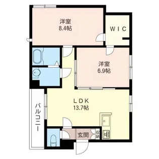 ペルシーモ学芸大学【3階】の間取り