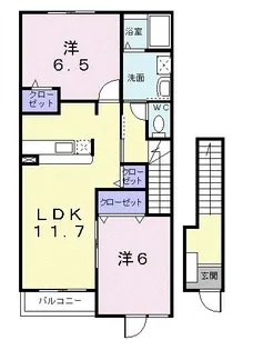 オーク・ヴィレッヂC【2階】の間取り