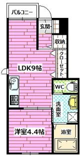 ハイツ海田稲荷町【1階】の間取り