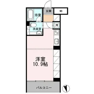 カスタリア目黒長者丸【3階】の間取り