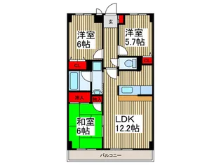スタ-ハイム朝霞【2階】の間取り