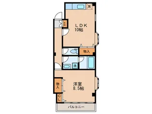 ハイツ中田【2階】の間取り