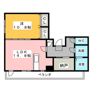 ハートイン白砂町E棟【2階】の間取り