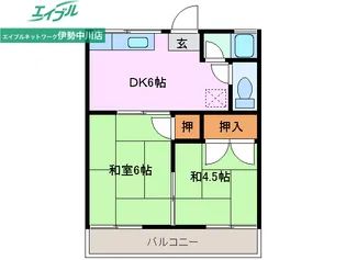 コーポ森【2階】の間取り