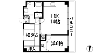 ハイツ寺本【1階】の間取り